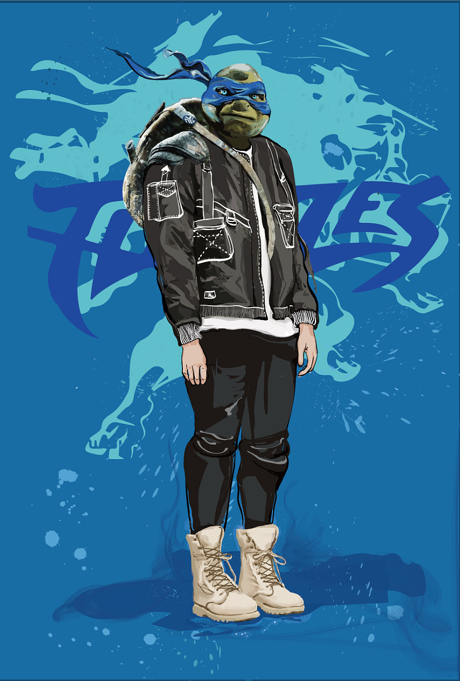 潮流的|绘画习作|插画|搭错车的孩子 - 原创设计