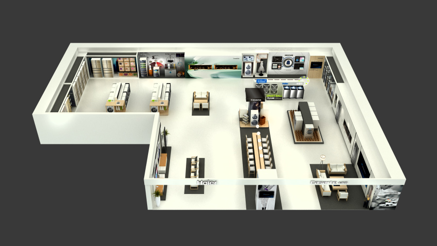 海尔马甸国美电器专卖店设计|展示\/橱窗\/店面设