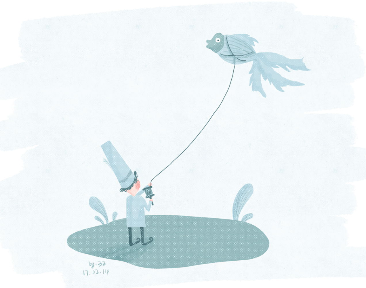 森林小人世界插画练习