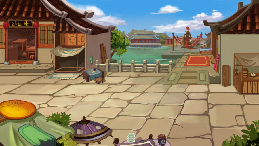 横版场景测试|游戏原画|插画|yaosenbo - 原创设