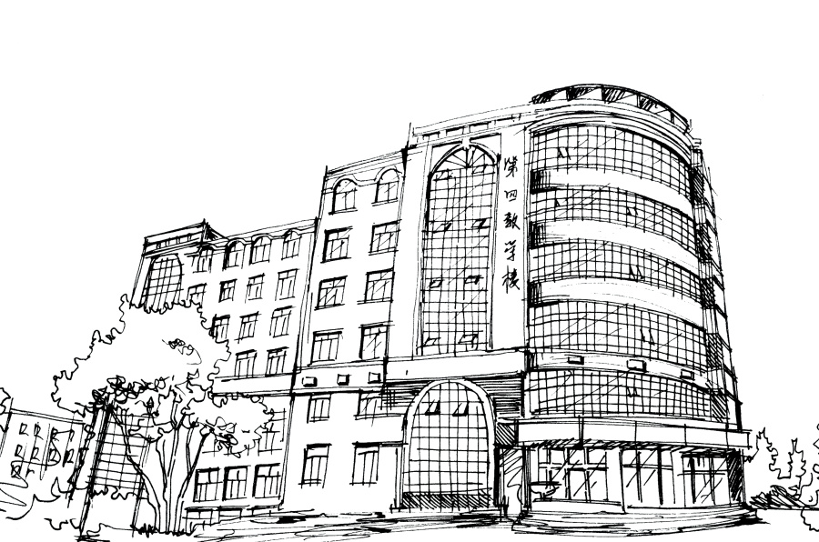 校园速写练习|绘画习作|插画|caienji - 原创设计