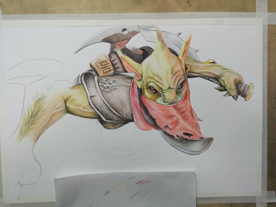 DOTA2 原画临摹|彩铅|纯艺术|Mochen丶 - 原创