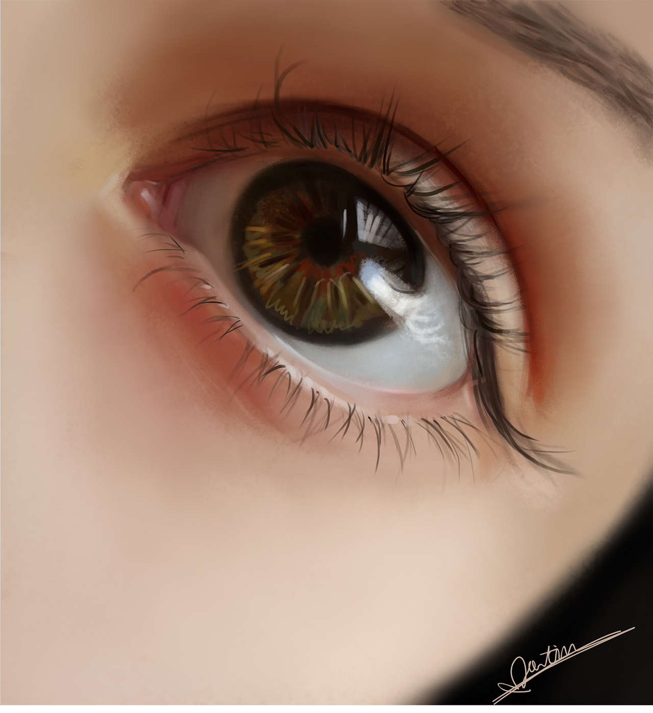 手绘真实眼睛