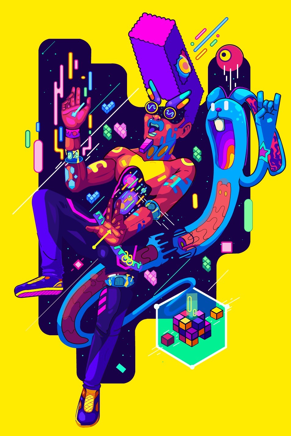 渐变,科幻,插画