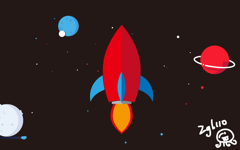 9976-临摹小火箭-小时候的梦想是当宇航员-汗