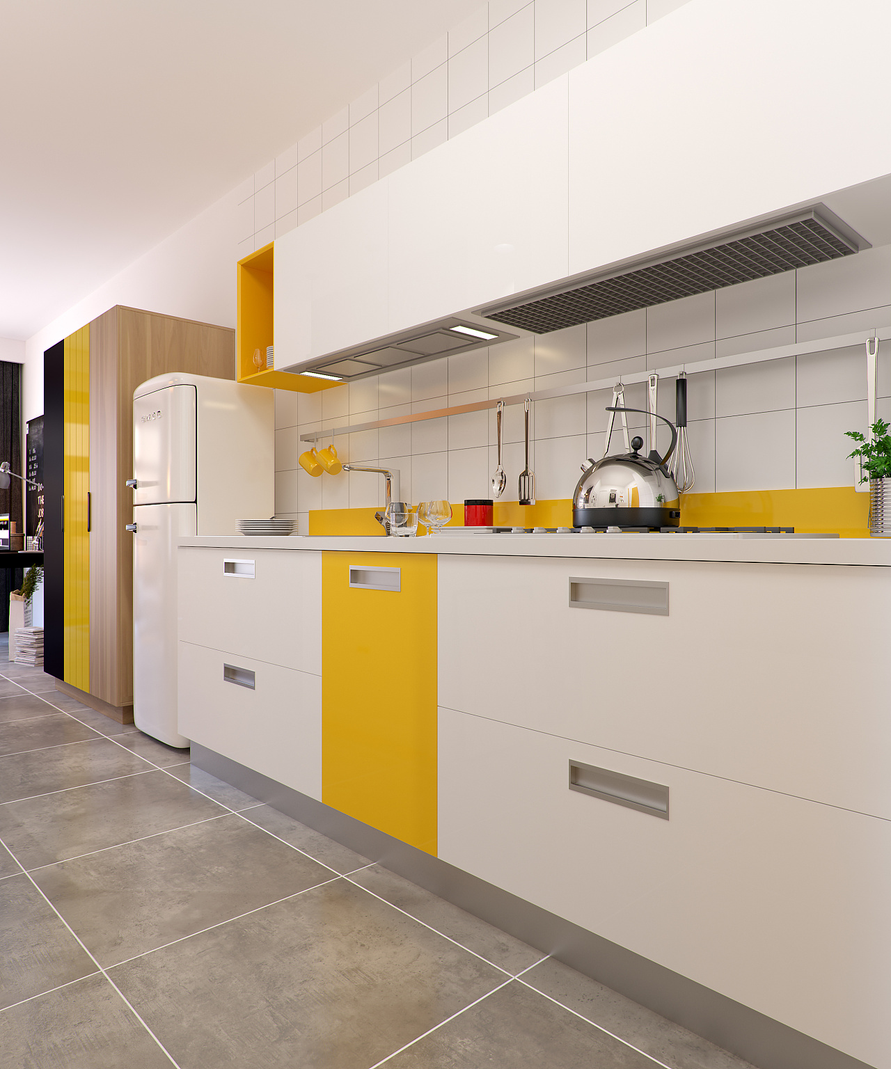 【黄色图片】单身公寓畅想曲|空间|室内设计|像云 - 原创作品 - 站酷 (ZCOOL)