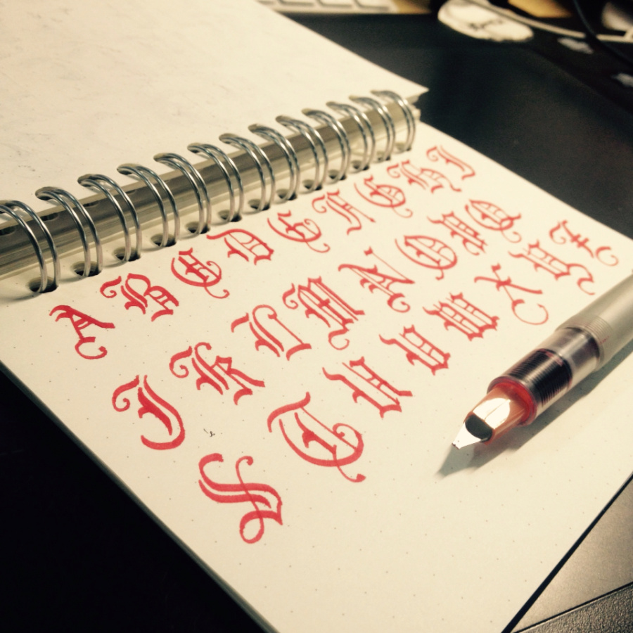 花体英文练习|字体\/字形|平面|海洋薇生物 - 原创