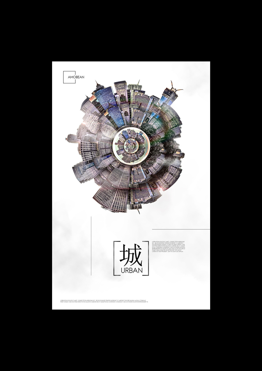 【三基形】极坐标滤镜风格海报|海报|平面|Am