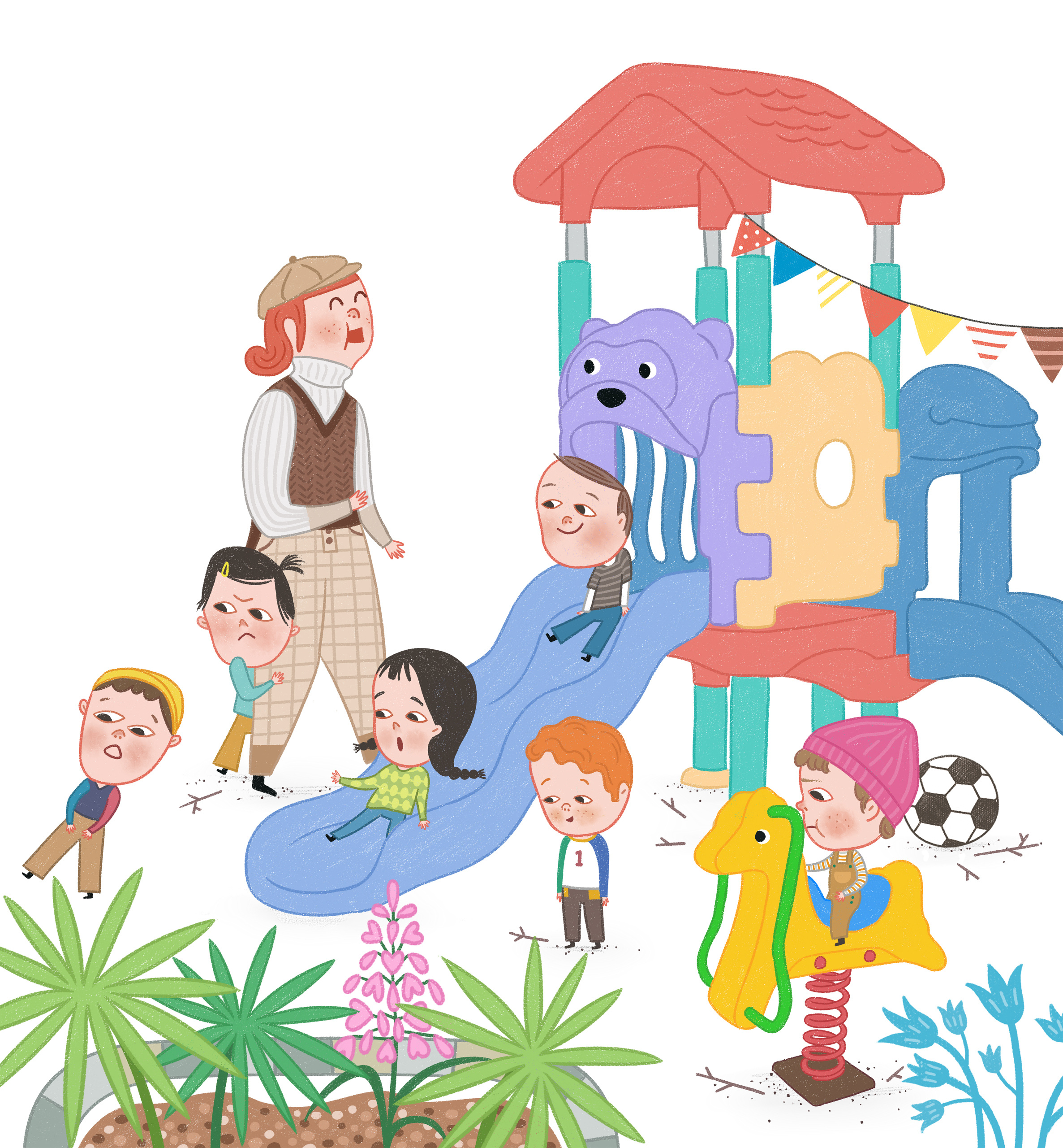 一堆小朋友|插画|儿童插画|李庆丹 - 原创作品 - 站酷 (zcool)