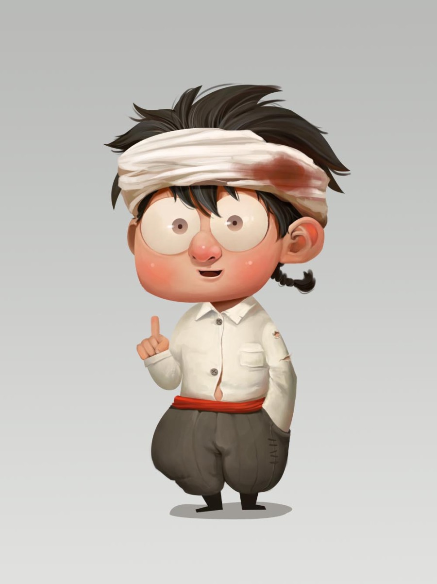 Q版游戏角色设计3-平民小伙|游戏原画|插画|阙