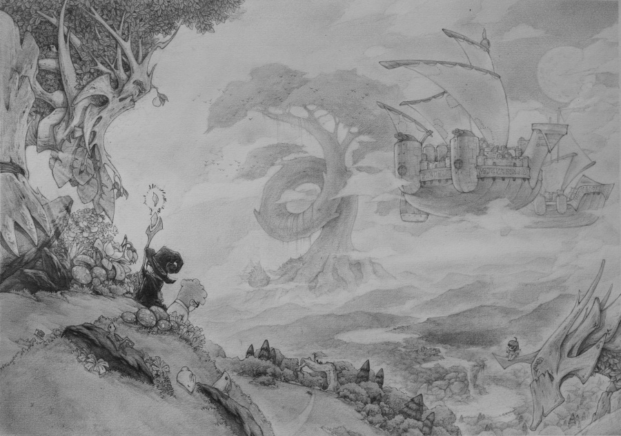 平行世界|绘画习作|插画|陆行生物 - 原创设计作