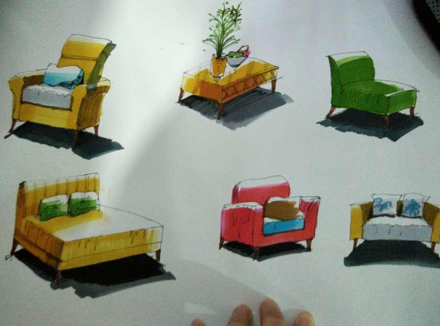 单体家具|绘画习作|插画|suixin_64 - 原创设计作