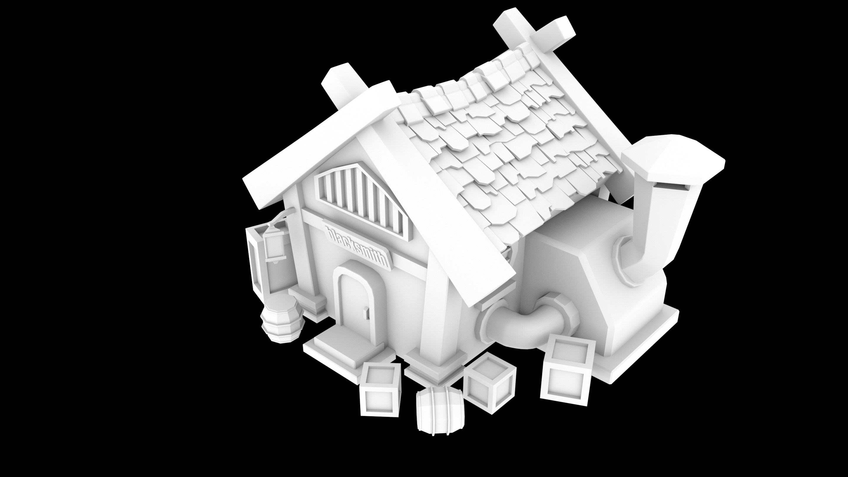 maya建筑设计白模