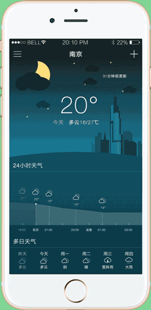 原创作品:天气app