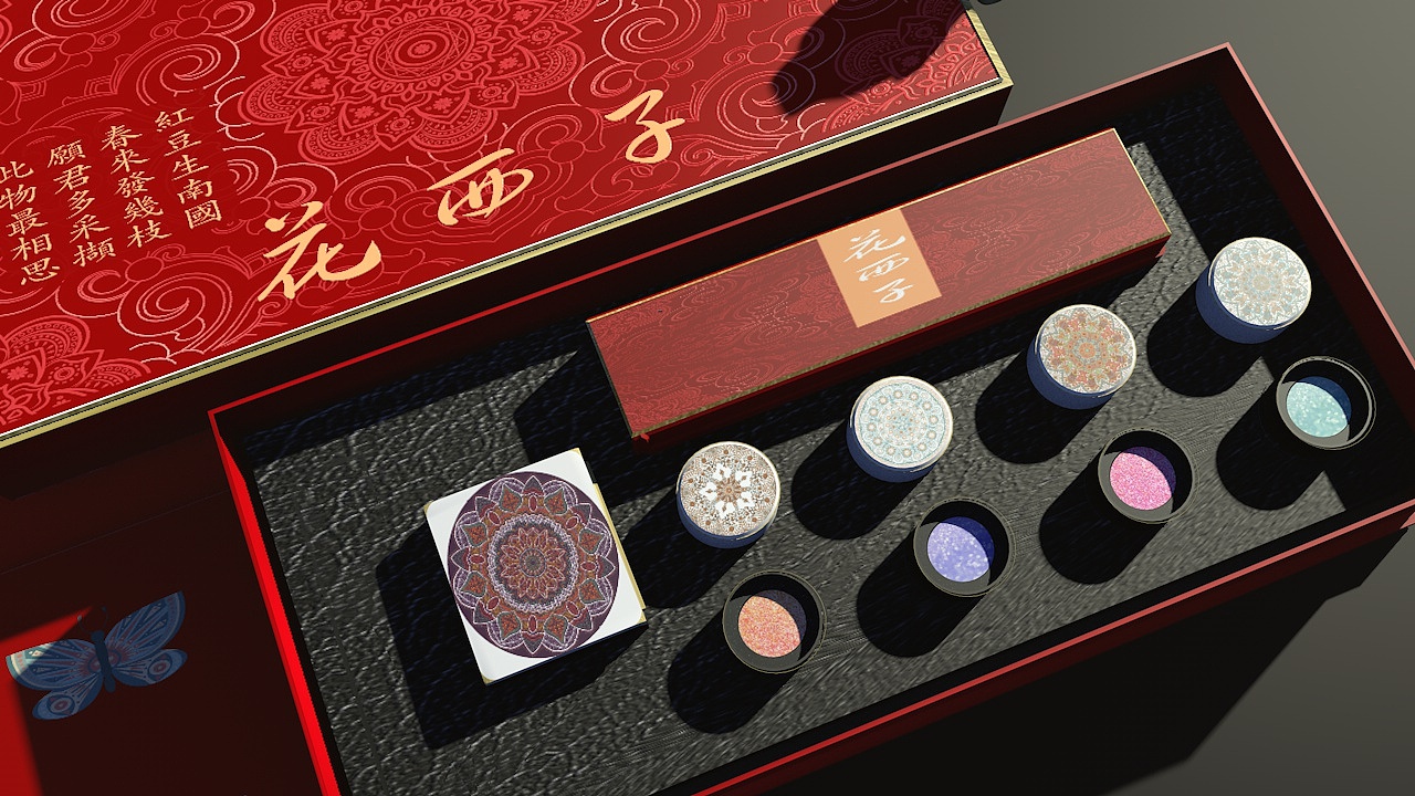 古风彩妆礼盒包装设计