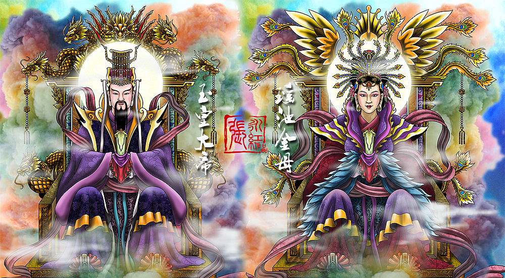 西游记人物谱--六御大帝|插画|游戏原画|超级无