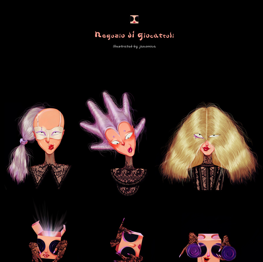 Negozio Di Giocattoli 恐怖玩具店|商业插画|插画