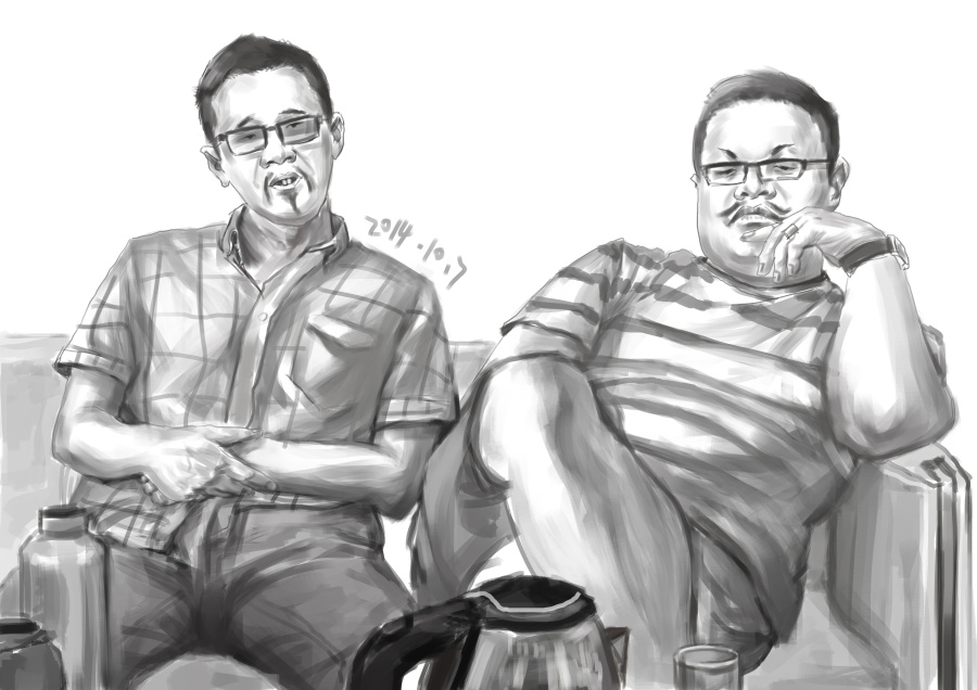 胖与瘦 奸与滑|商业插画|插画|灰灰菜儿 - 原创设