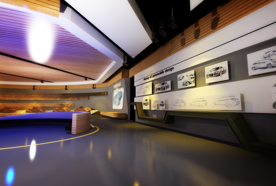 某汽车设计学校展厅(初稿)|展示\/橱窗\/店面设计