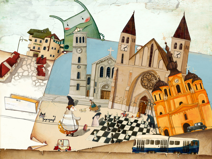 波斯尼亚和黑塞哥维那|商业插画|插画|口什子 -