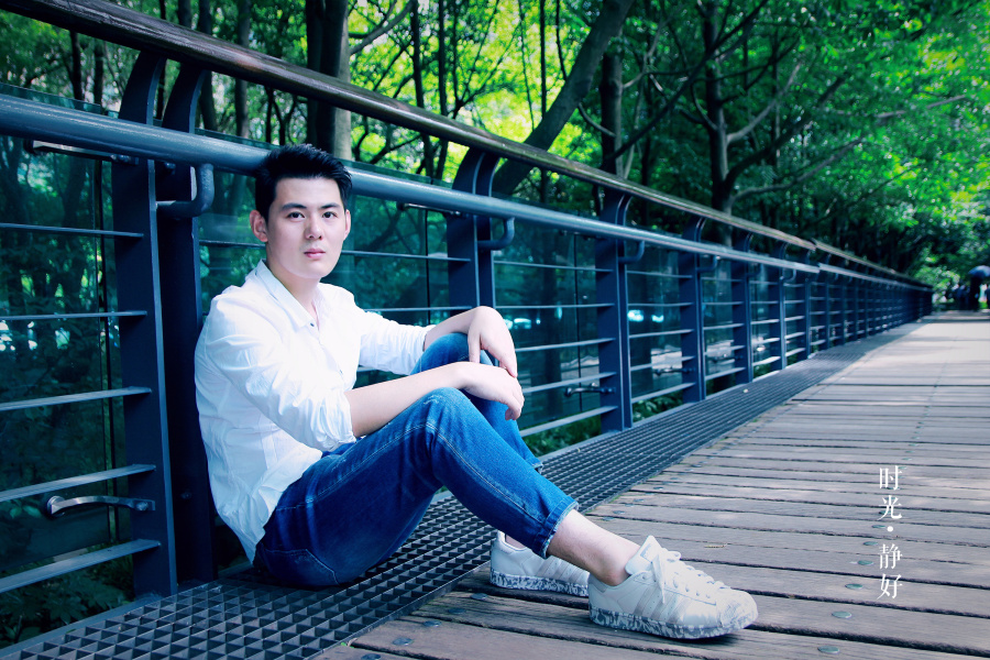 上海 徐家汇公园\/武康路 白衬衫 男生 人像摄影