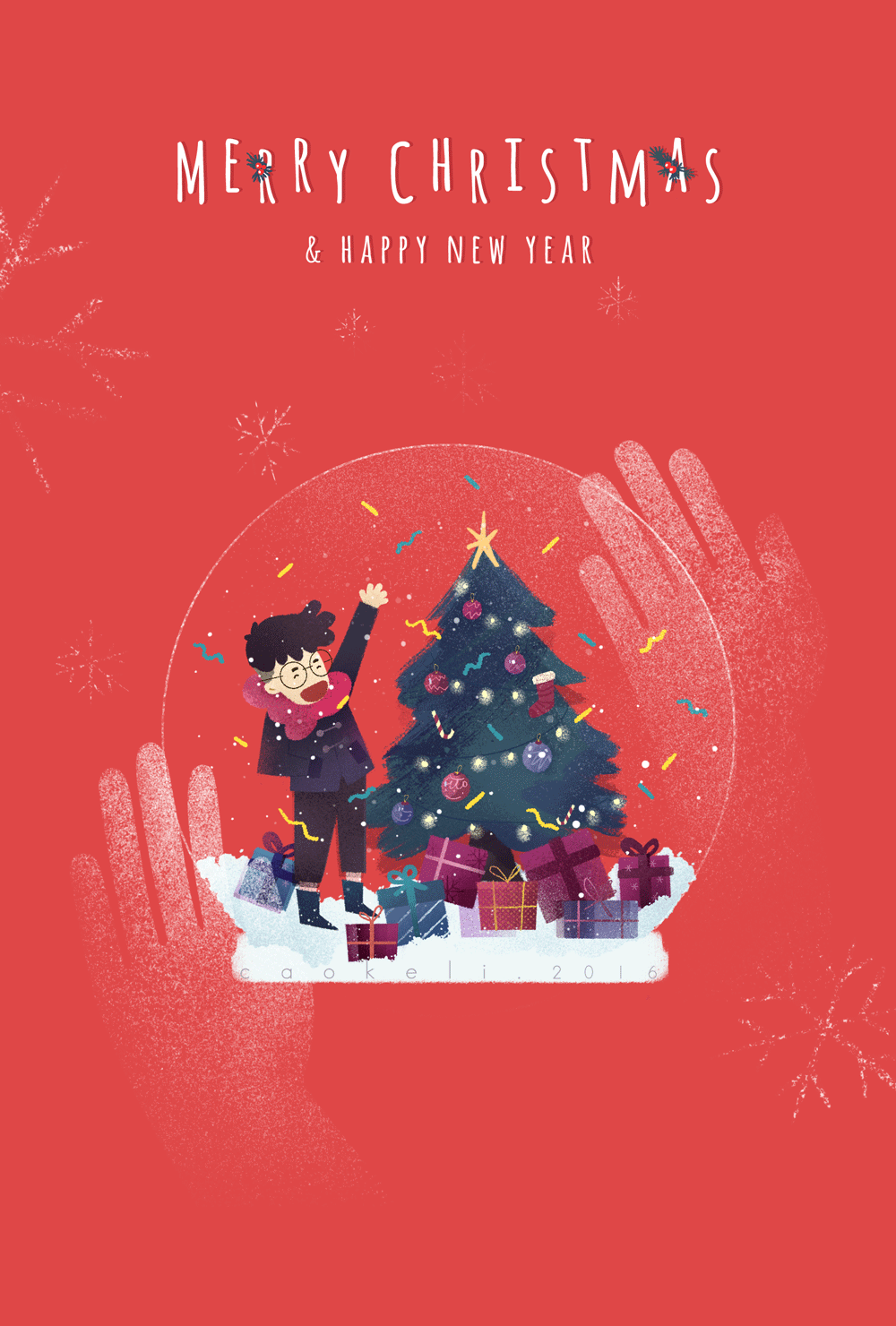 圣诞快乐|商业插画|插画|草克力caokeli - 原创设计 -
