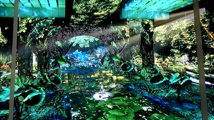 2012央视春晚萨顶顶《万物生》舞台三维虚拟