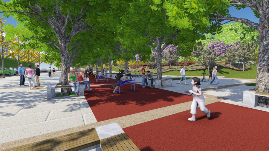 社区公园与生态停车场相结合|园林景观\/规划|空