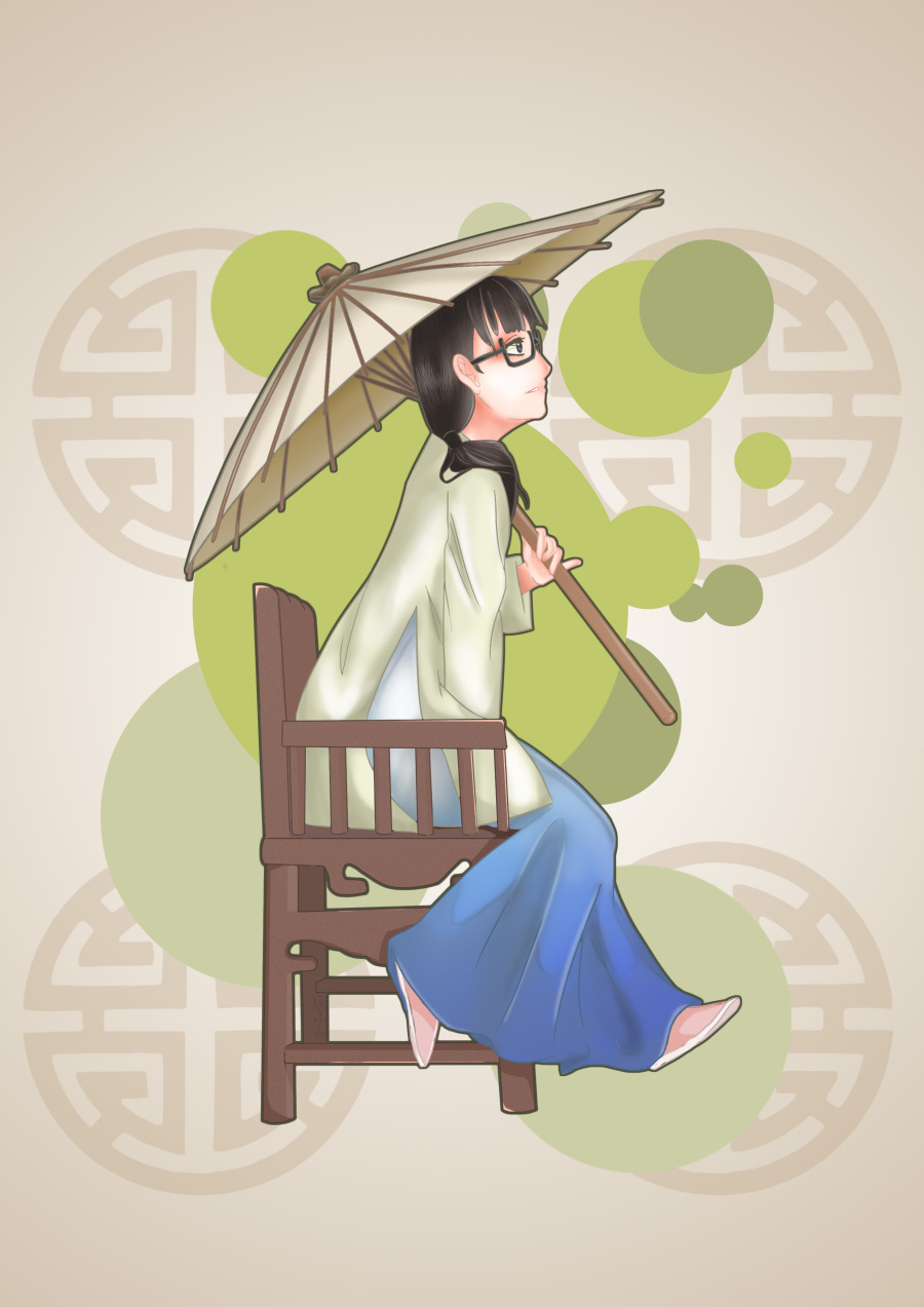 汉服插画|肖像漫画|动漫|嘿嘿嘿唐小白 - 原创设