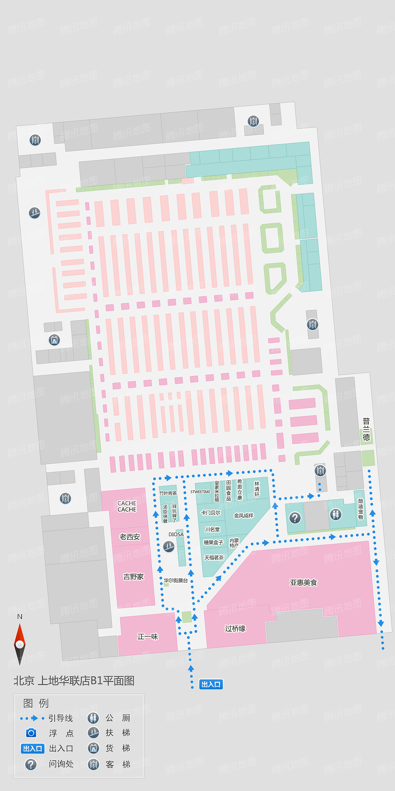 腾讯地图矢量平面图样例