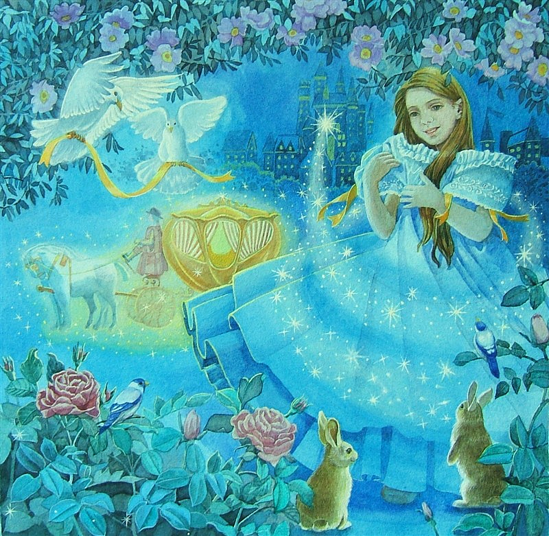 水彩手绘童话故事——灰姑娘|插画|儿童插画|1979水印