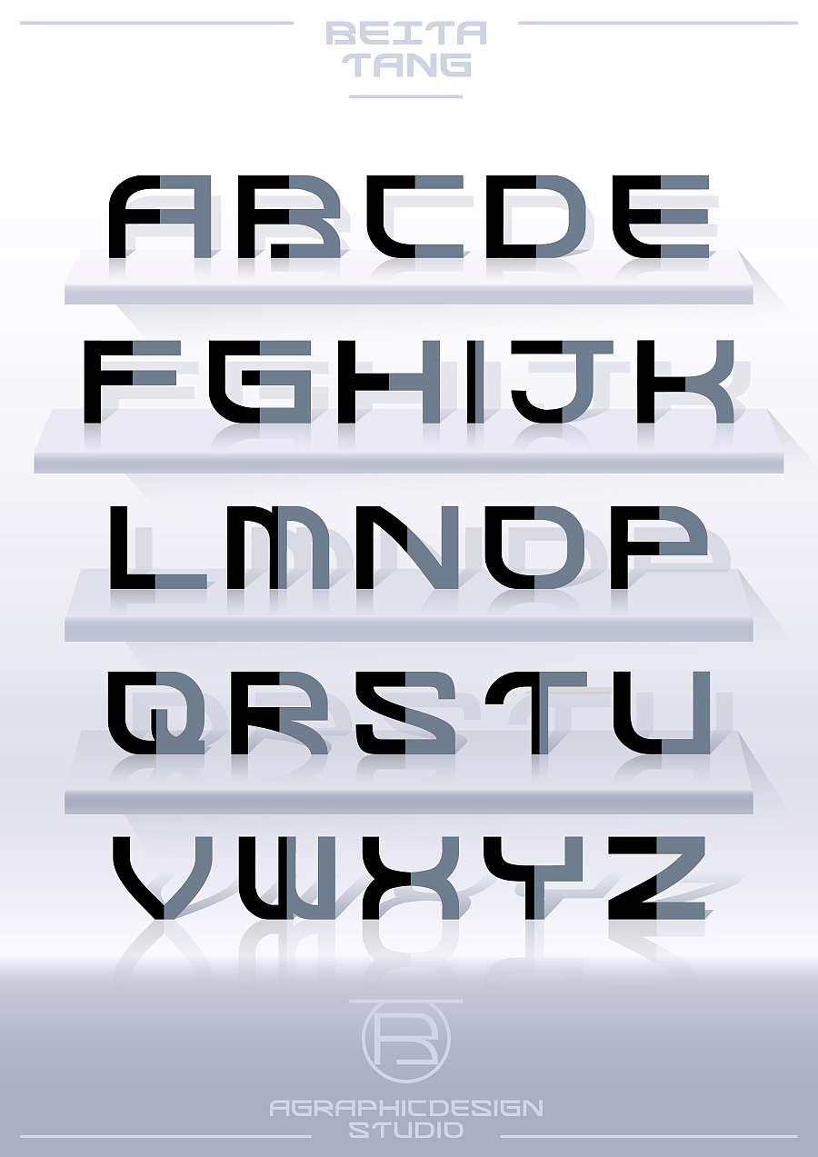 26个英文字母字体与版式设计