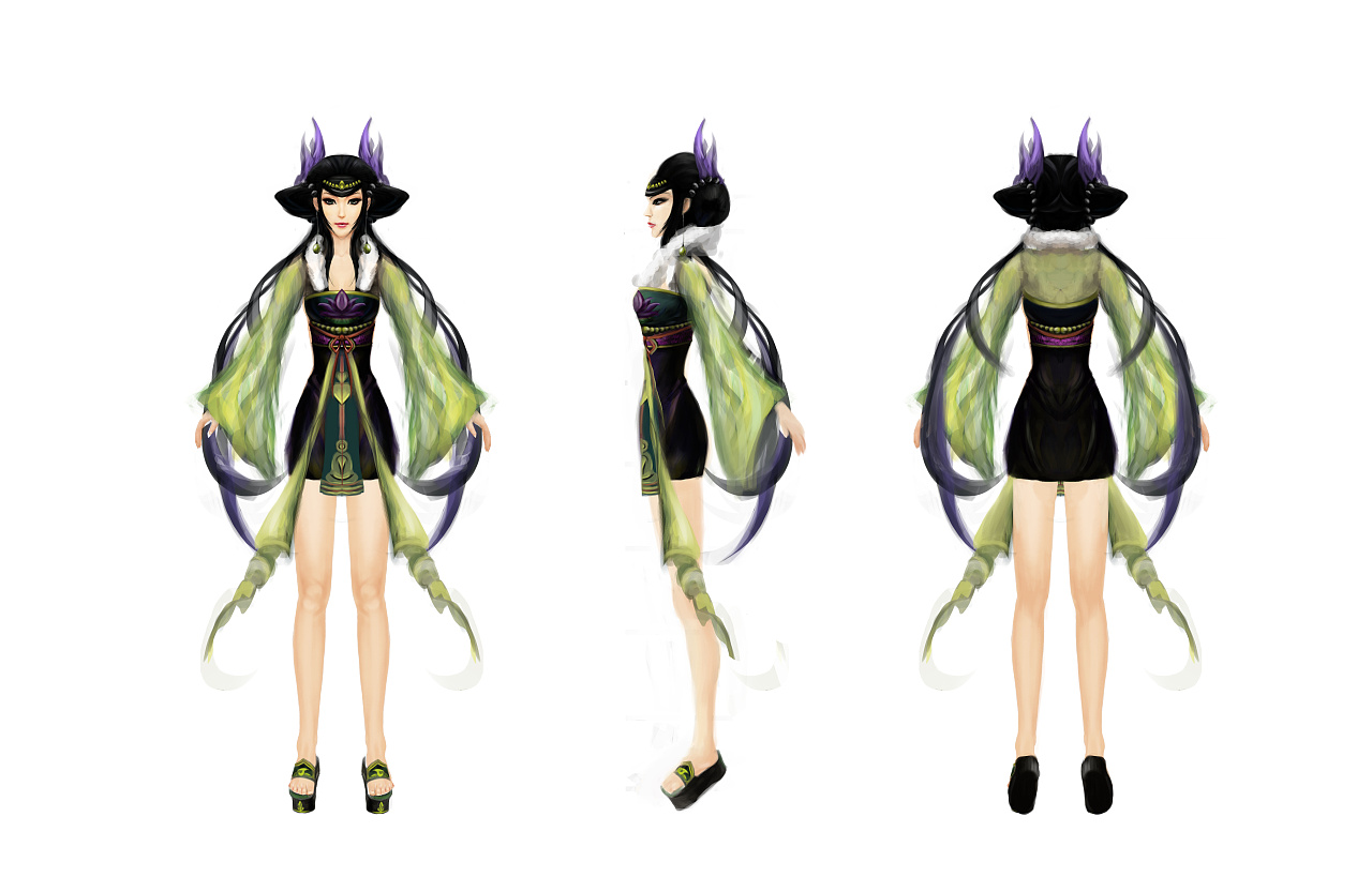 三视图|插画|游戏原画|cynthiana - 原创作品 - 站酷