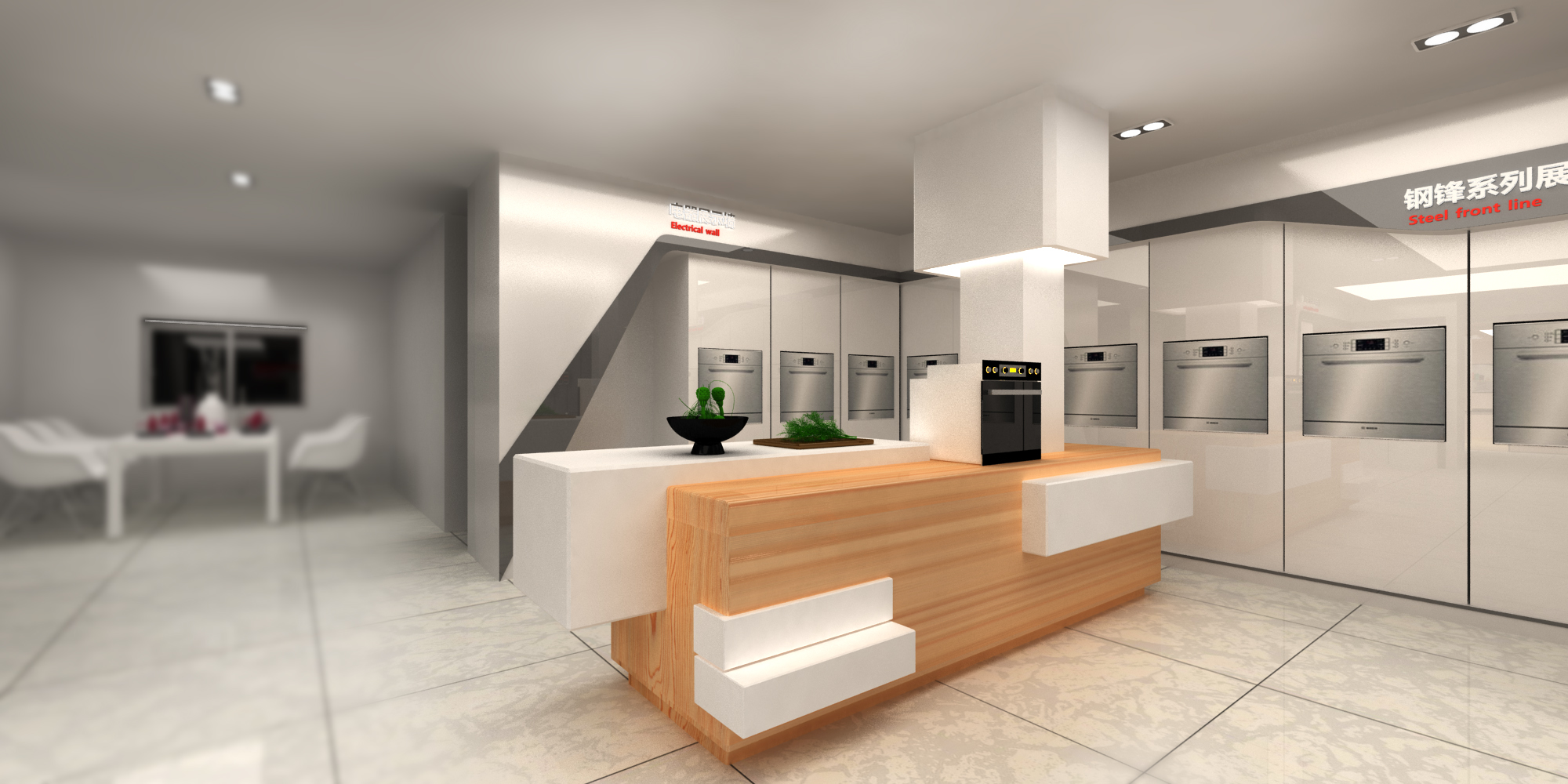 展示冷柜便利店展示冷柜_家电展示厅_暗厅变明厅实景图