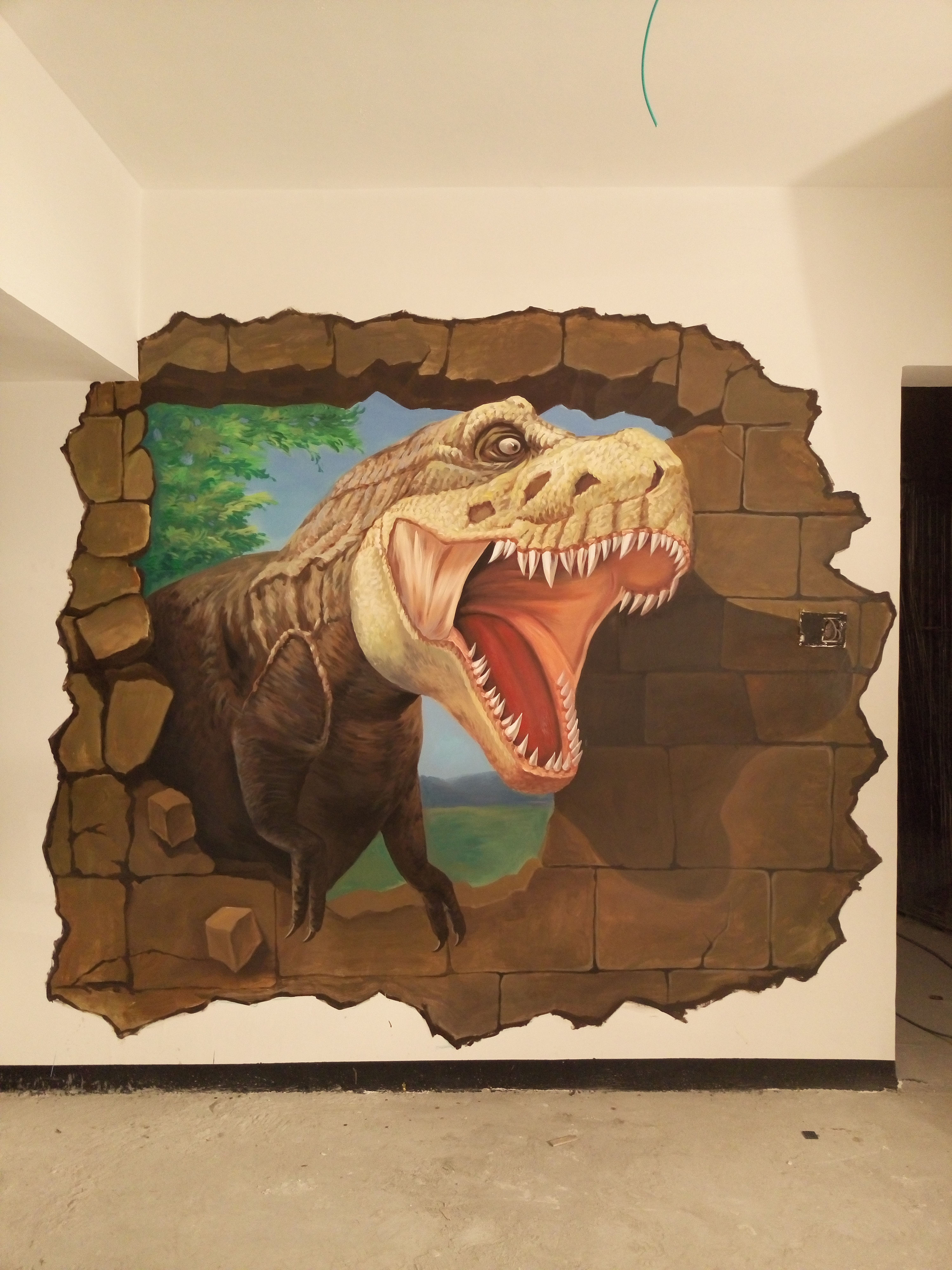 佛山保利中央公园恐龙主题3d立体画