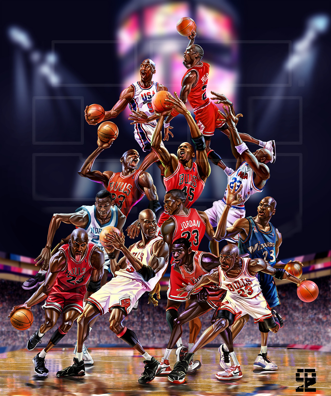 腾讯体育NBA乔丹纪录片《最后之舞》美漫长篇插画H5|插画|商业插画|AceBang - 原创作品 - 站酷 (ZCOOL)