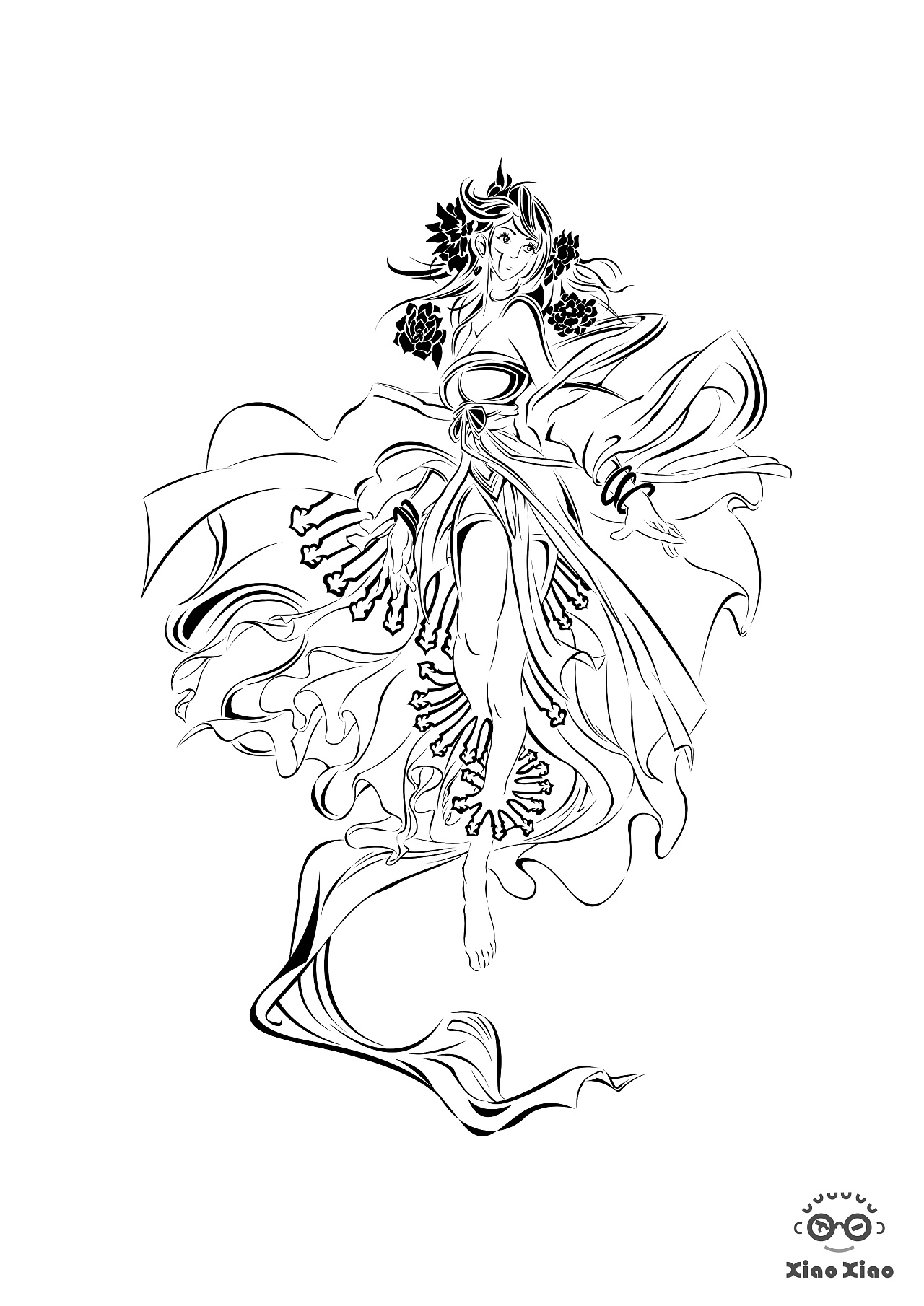 黑白纹身画|插画|商业插画|心跳回忆xiaoxiao - 原创作品 - 站酷 (ZCOOL)