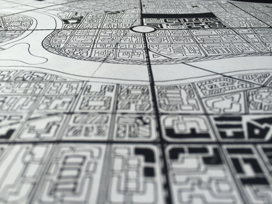手绘城市卫星地图|其他绘画|插画|chestunt - 原创