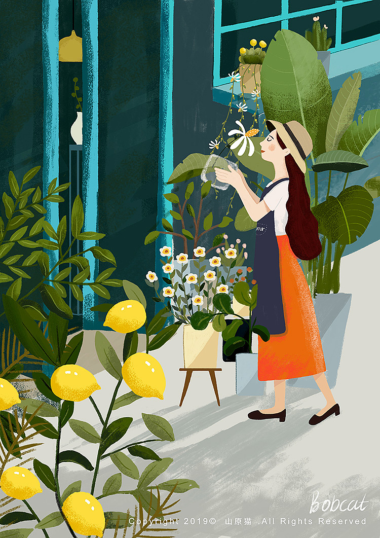 花间集 の慢生活(一)|插画|商业插画|陈然 - 原创作品