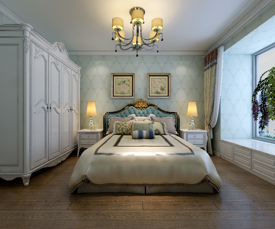 【瀚唐三期装修】118平米三室两厅简欧风格装