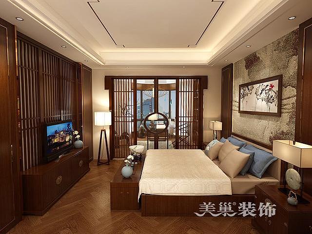 蓝城桃源春晓210平五室装修新中式风格装修样板间设计