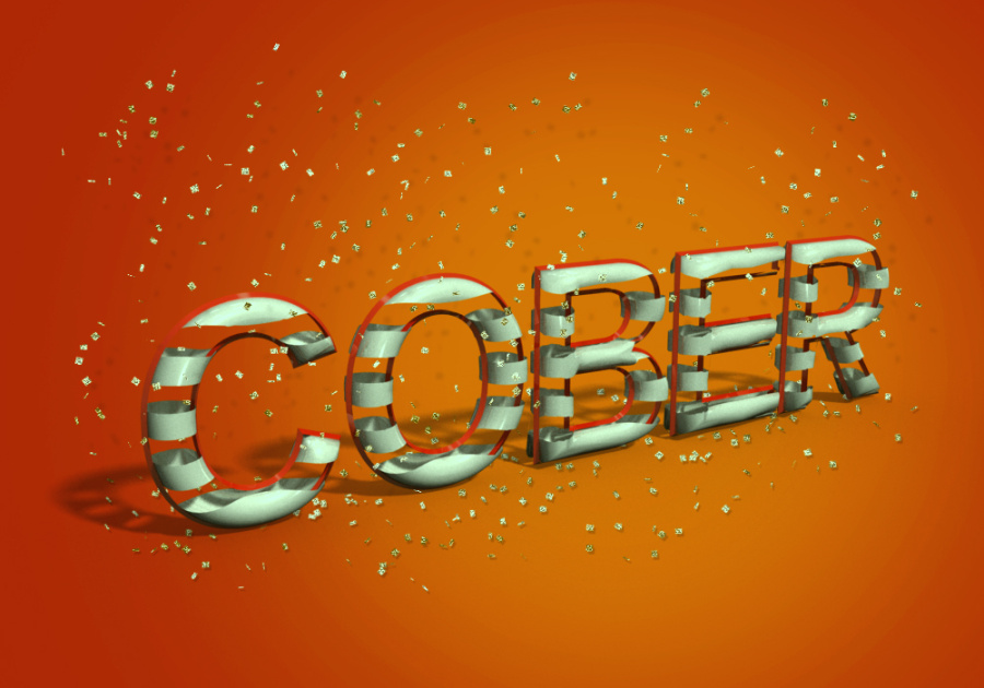 利用PS 3D字效制作我的英文名(cober)丝带包
