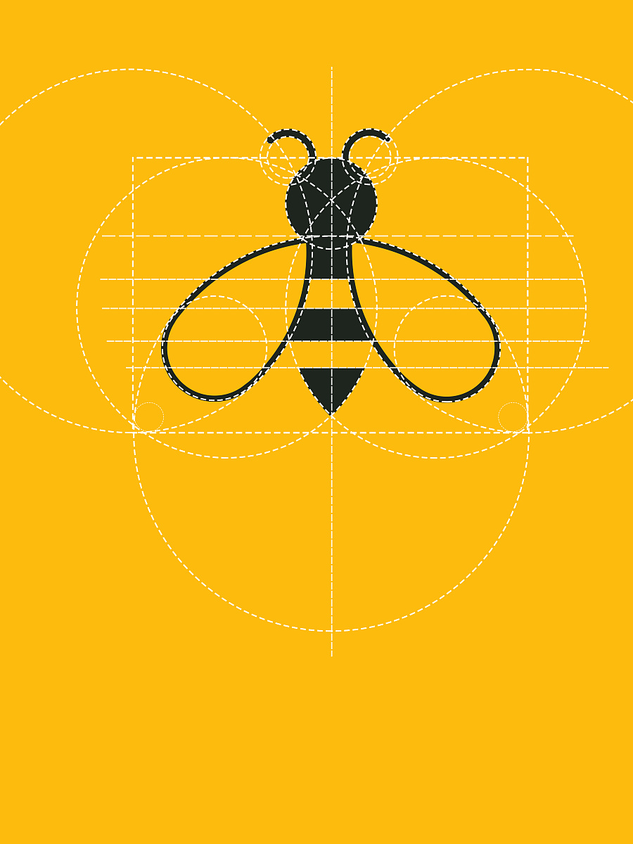 小蜜蜂logo|标志|平面|小隔隔打个嗝 - 原创设计
