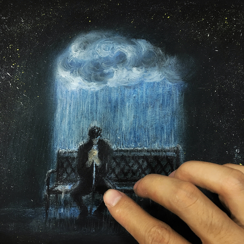 OY色粉画·孤独患者2