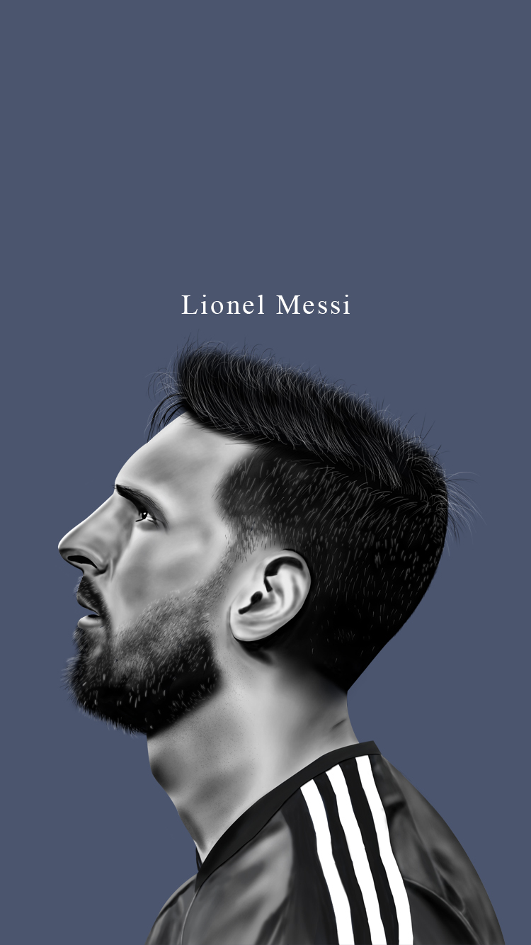 梅西Lionel Messi(手绘)|||Eleven小11 - 原创设计