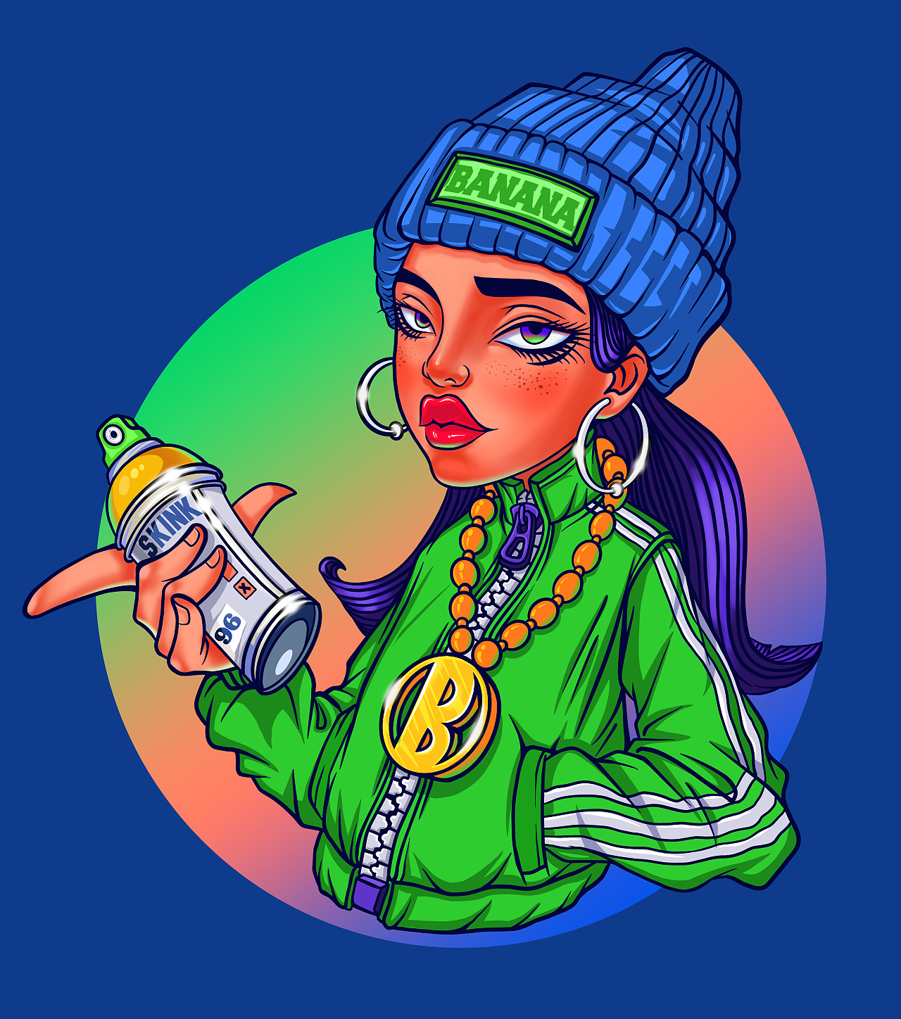 嘻哈人物|插画|涂鸦/潮流|食脑定制 - 原创作品