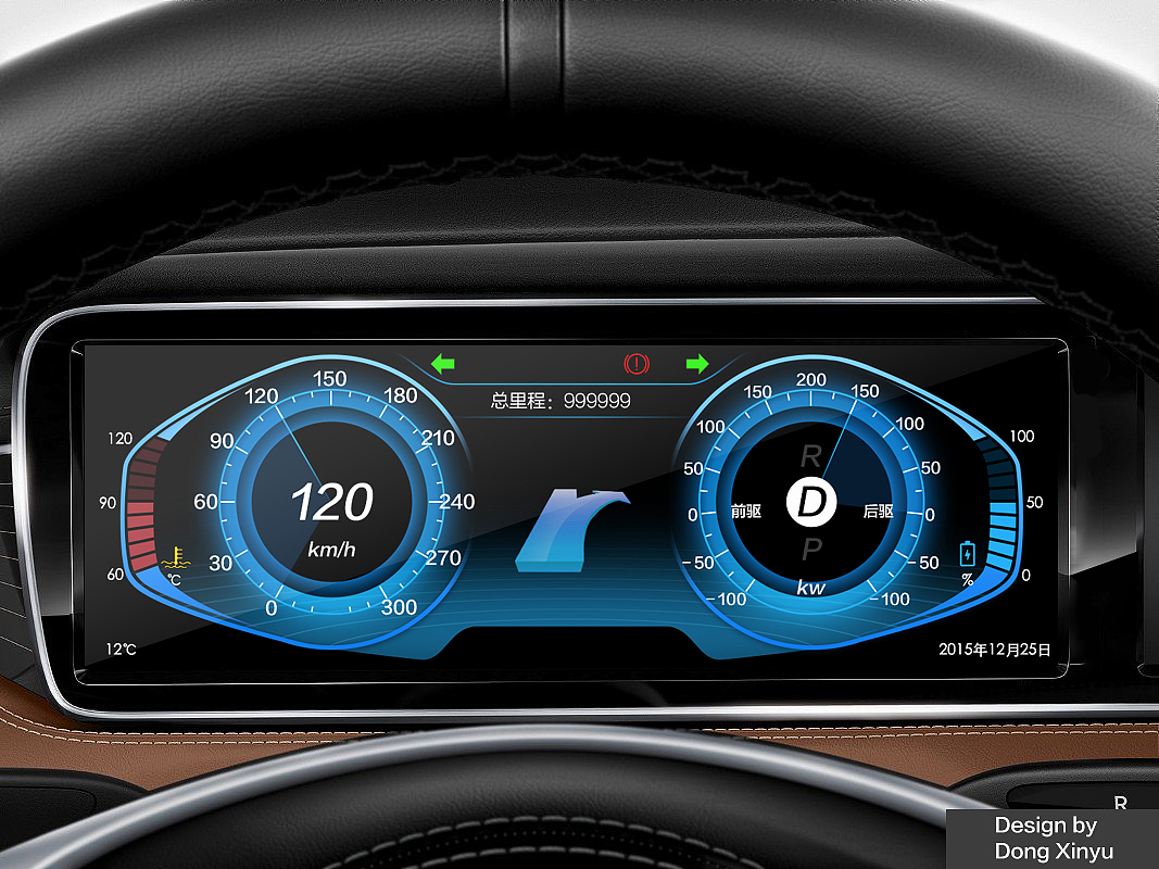 汽车液晶仪表盘界面设计|UI|交互\/UE|董X_X - 原创作品 - 站酷 (ZCOOL)