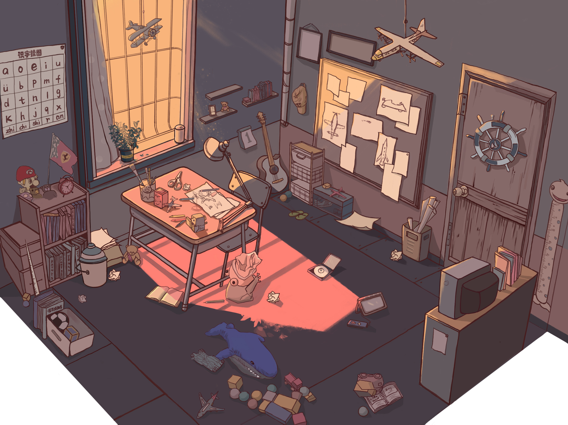 场景创作 “小男孩的房间”