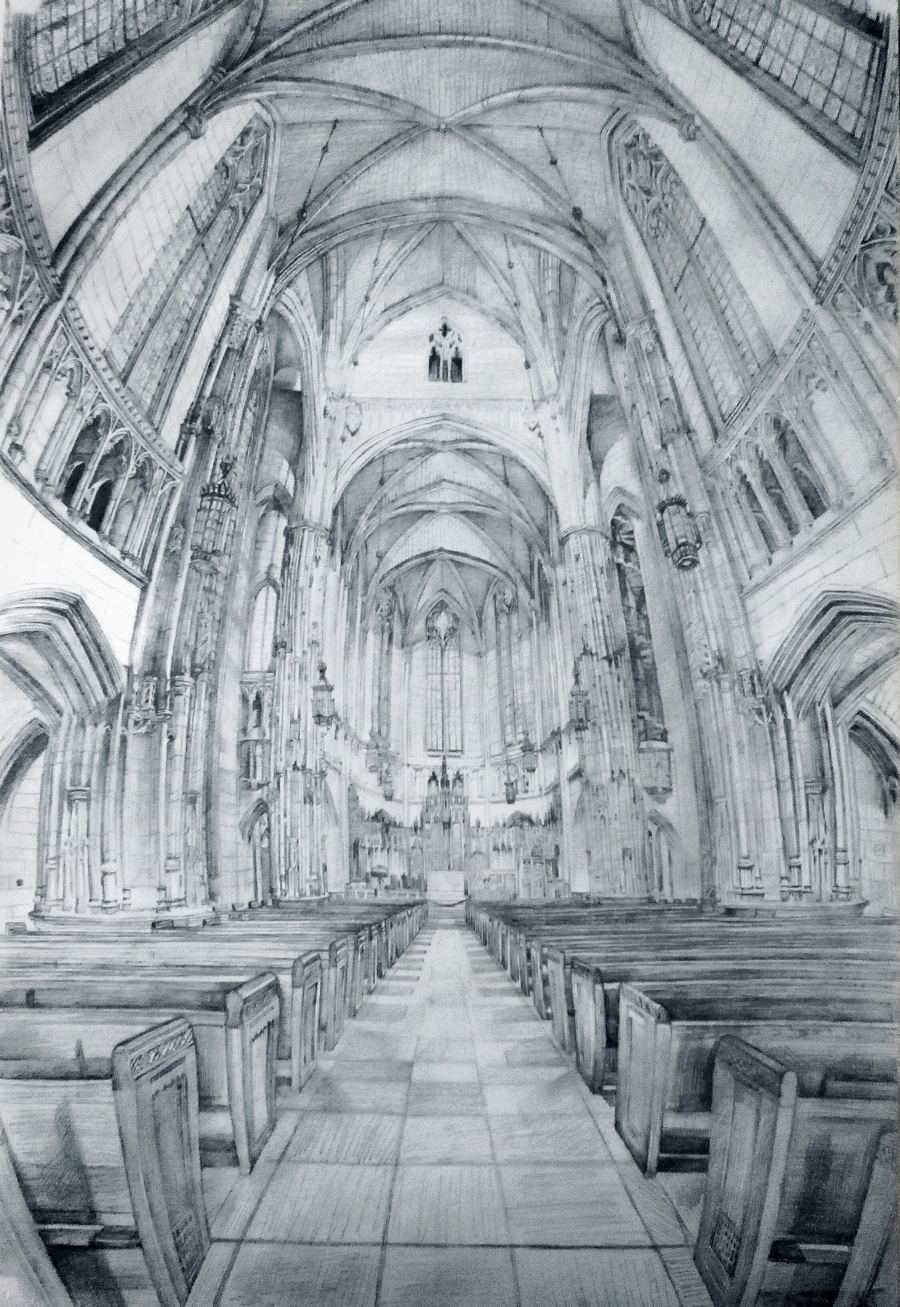 超写实教堂|绘画习作|插画|湛渊静语 - 原创设计