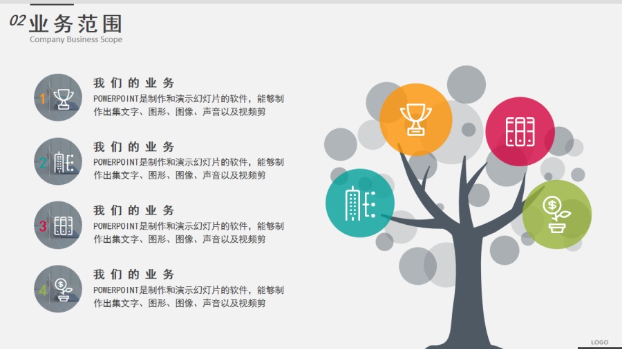 动态实用主义中文排版商务年终总结PPT模板|
